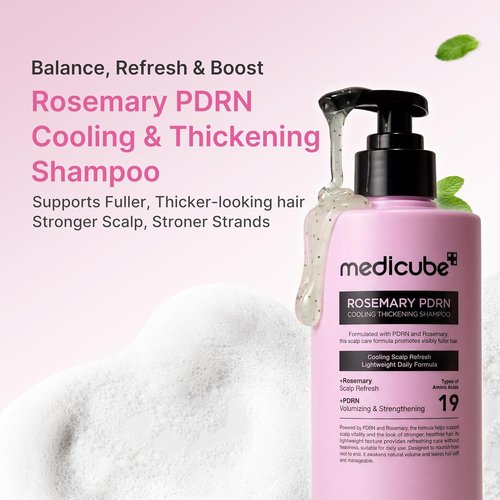 Medicube Rosemary PDRN Clarifying Shampoo - Refreshing & Nourishing Care for Fine Hair | 13.52 fl. oz.