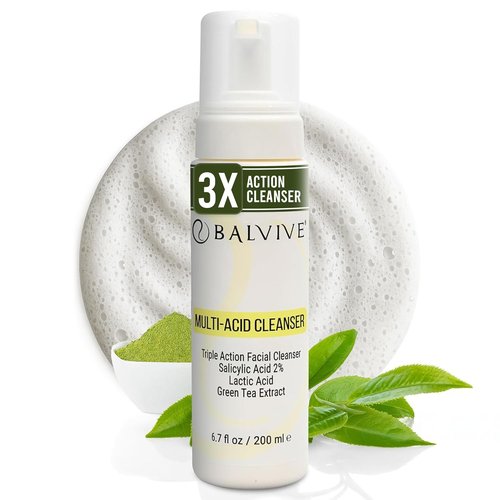 Regine Switzerland Foaming Facial Cleanser - Salicylic Acid & Green Tea Extract for Acne-Prone Skin | 6.7 fl oz