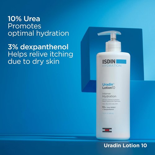 ISDIN Body Lotion - Uradin 10 for Intense 24-Hour Hydration | Non-Greasy, Fast-Absorbing, 13.5 Fl. Oz.