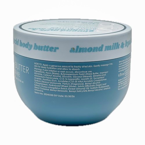 Ciroa Ultra-Hydrating Body Butter - Shea Butter & Glycerin with Almond Milk | 15.8 oz