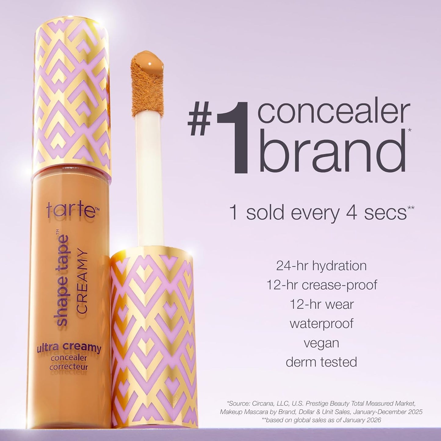Tarte Shape Tape Creamy Concealer - Full Coverage Hydrating Formula with Eye Cream | 24HR Matte Finish