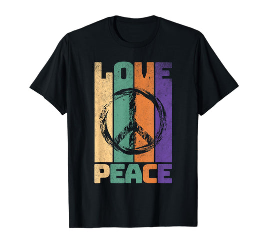 LOVE PEACE FREEDOM 60s 70s Tie Dye Vintage Hippie Costume T-Shirt