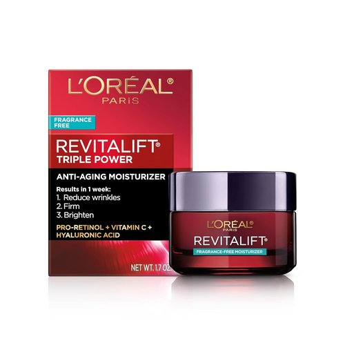 L'Oreal Paris Revitalift Anti-Aging Face Moisturizer - Pro Retinol & Hyaluronic Acid, 1.7 Oz
