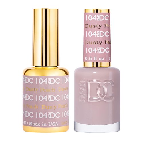 DND Gel Polish Set - Beige Nude Collection | UV/LED Gel & Air Dry Nail Lacquer Duo, 0.5 Fl Oz Each