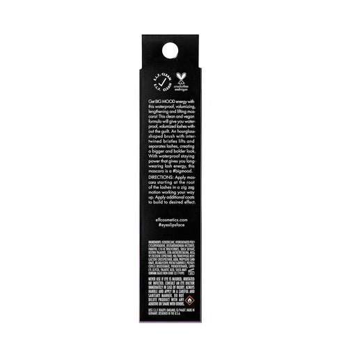 e.l.f. Big Mood Waterproof Mascara - Bold, Long-Lasting Volume & Lifted Lashes, Black, 0.30 fl Oz