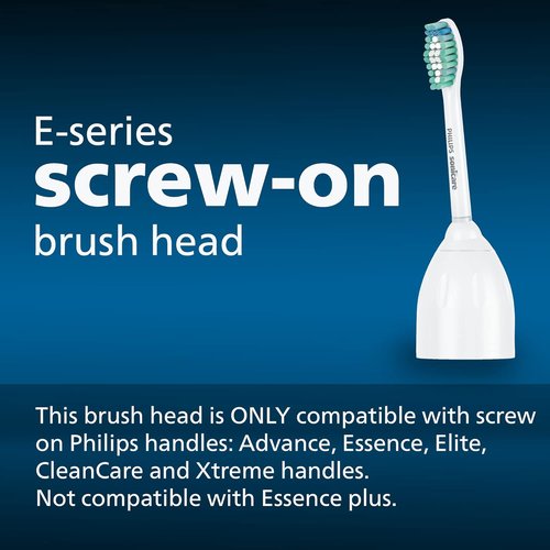 Philips Sonicare E-Series Replacement Toothbrush Heads - 2 Pack, White, HX7022/66 for Superior Oral Care