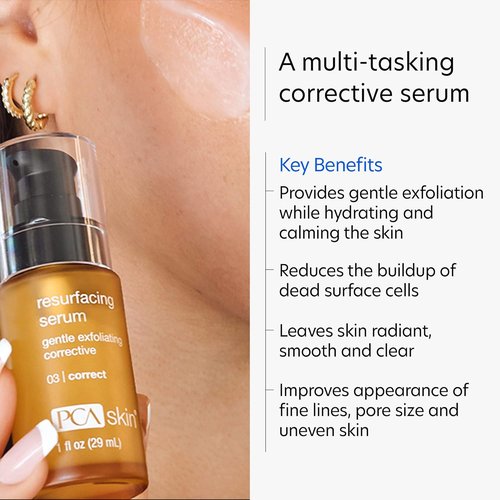 PCA SKIN Resurfacing Serum - Gentle Exfoliating Facial Treatment with Lactic & Glycolic Acid (1 fl oz)