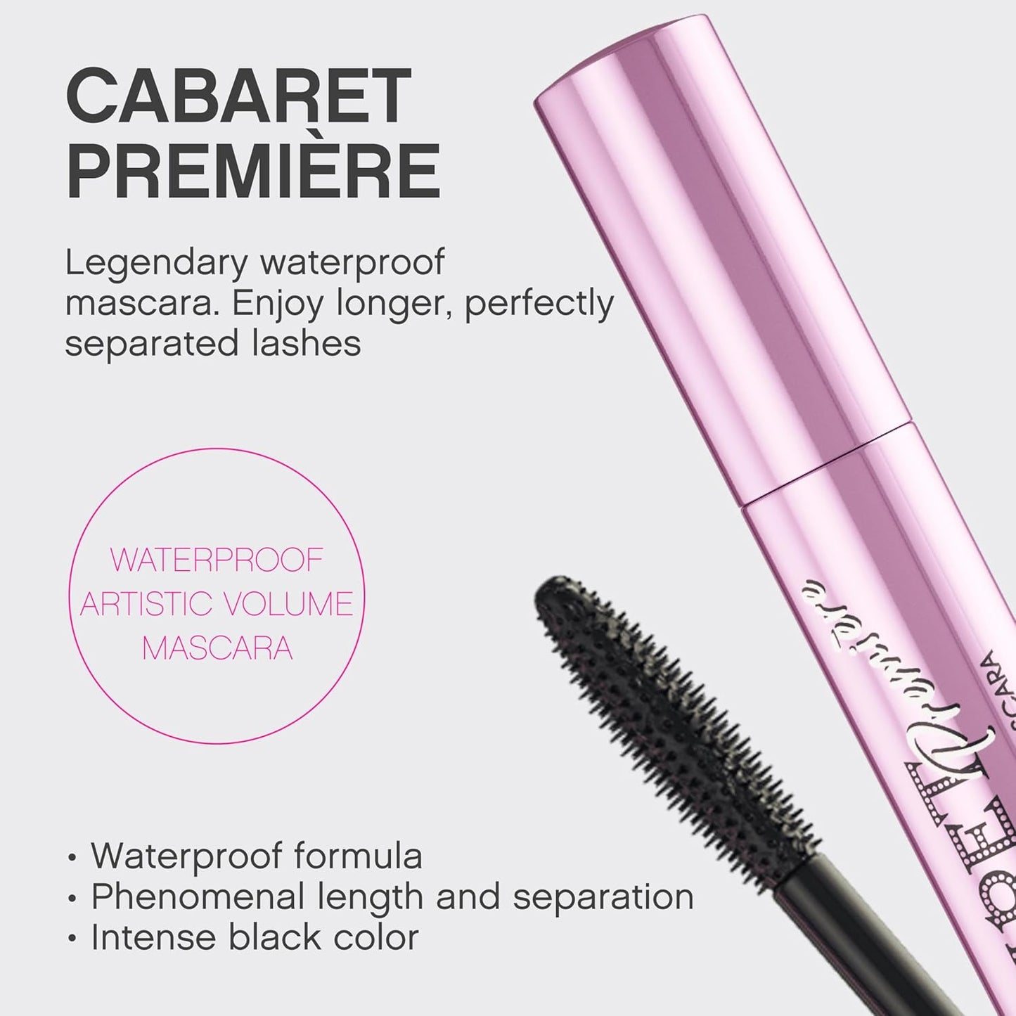 Vivienne Sabó Cabaret Premiere Black Mascara - Waterproof, Volume & Length, 0.3 Fl Oz | Cruelty-Free