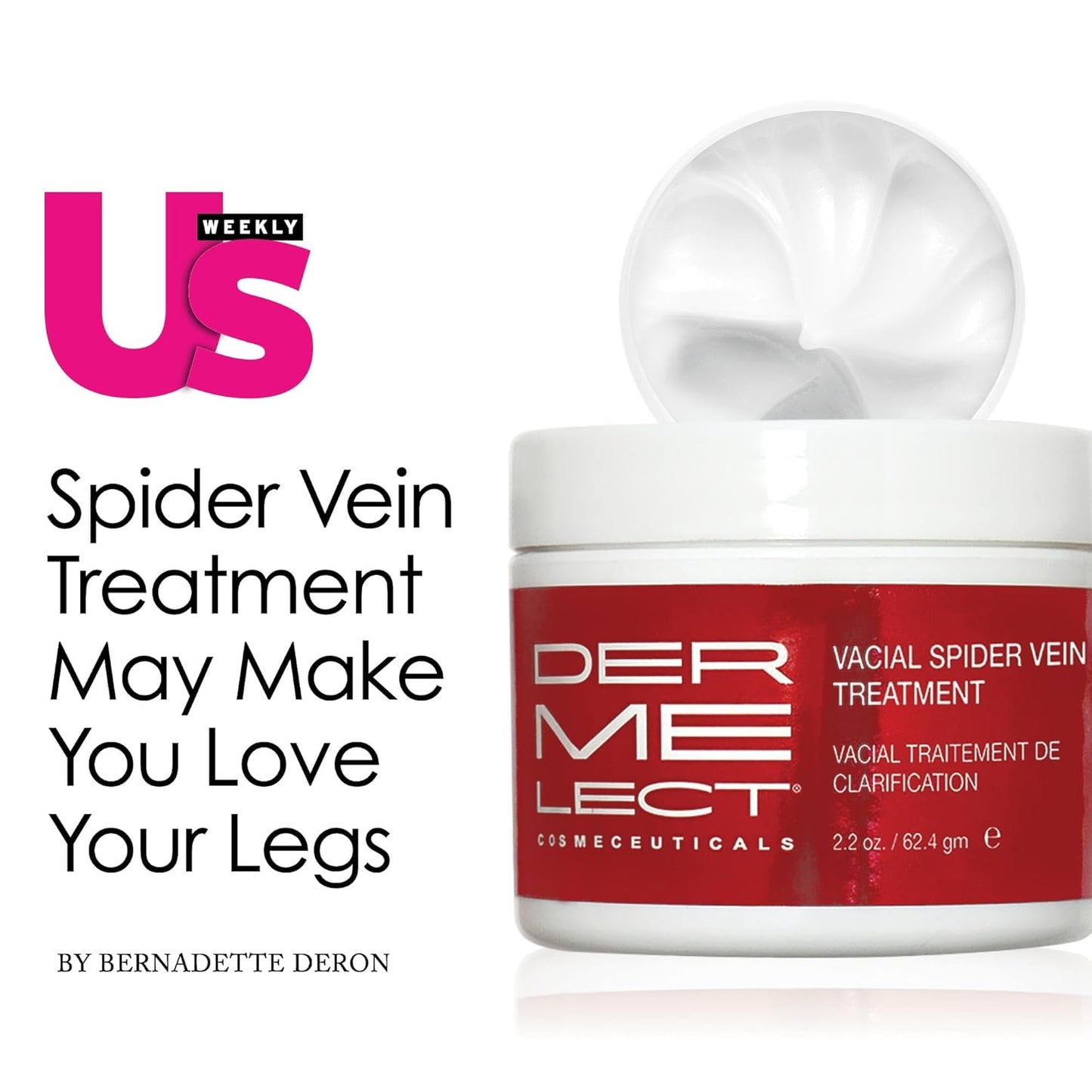Dermelect Vacial Spider Vein Treatment Cream - Anti-Aging Formula with Vitamin K & Hyaluronic Acid | 2.2 oz