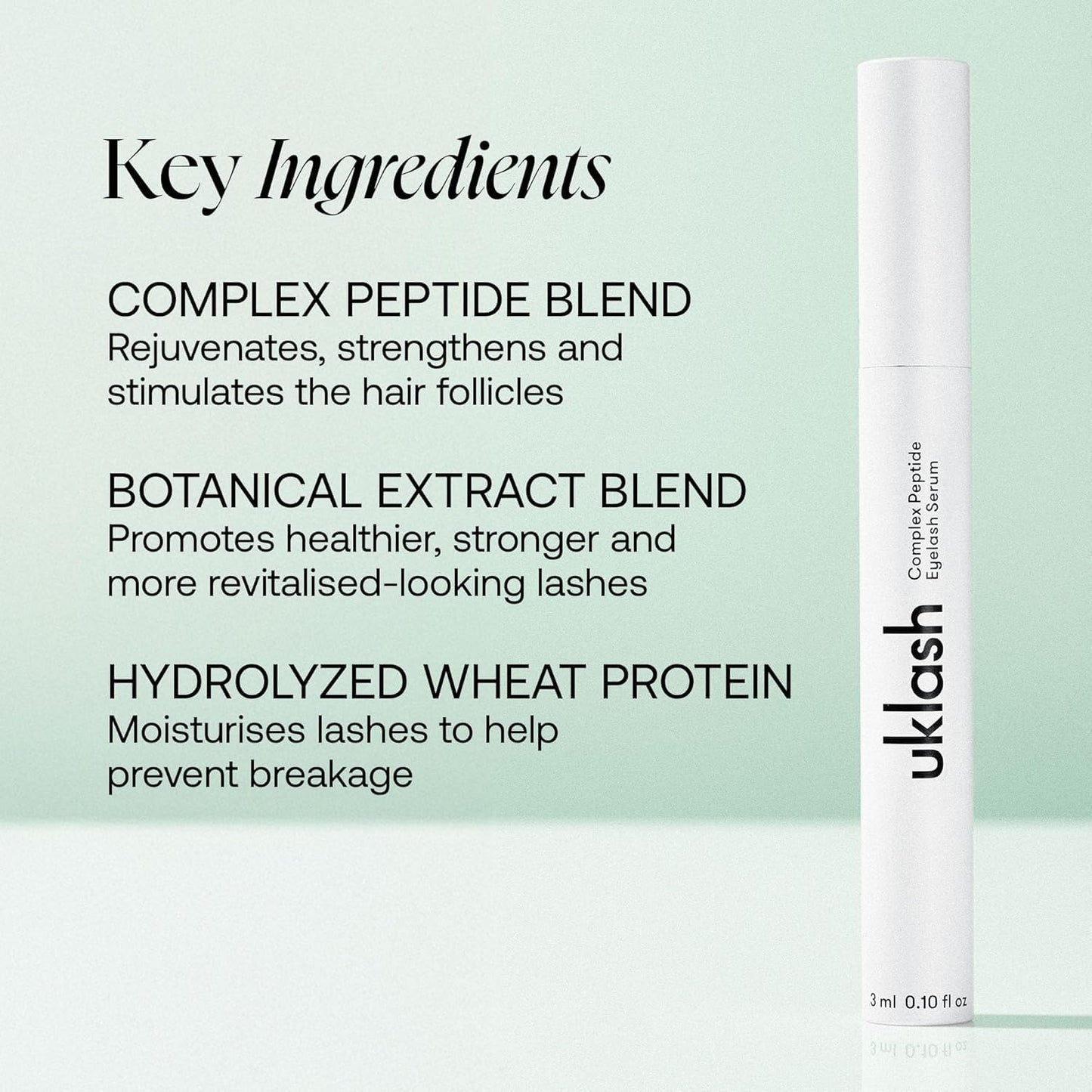 UKLASH | Complex Lash Serum - UK's #1 Rated for Stronger, Longer Lashes | Peptide Formula, Cruelty-Free, Paraben-Free