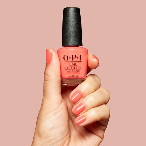 OPI Nail Lacquer Shrimp Cocktail | Opaque Medium Warm Sunset Orange Crème Chip Resistant Nail Polish | The New OPIcons Collection | Spring 2026