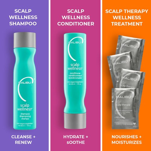 Malibu C Wellness Shampoo & Conditioner Duo - Nourishing Formula | 33.8 oz Each