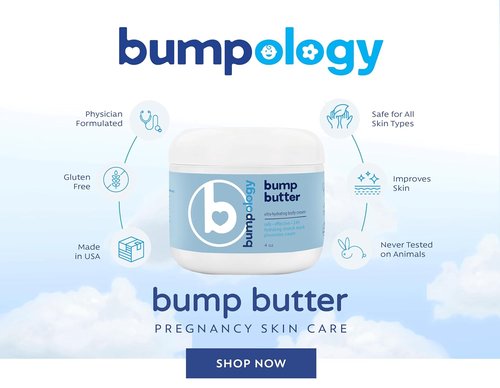 Bumpology Bump Butter - Stretch Mark Moisturizing Cream | 2-in-1 Hydrating Formula | Pregnancy Safe | Made in USA