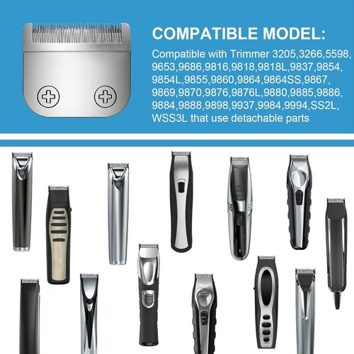 **WHAL Stainless Steel Replacement Blade - 30mm Detachable for All-in-One Lithium Ion Trimmer**