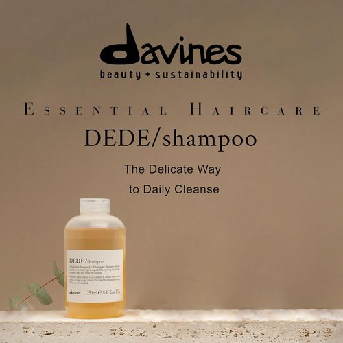Davines DEDE Shampoo - Gentle Daily Cleanser for Medium & Fine Hair | Light, Shiny, Soft Finish - 8.45 Fl Oz