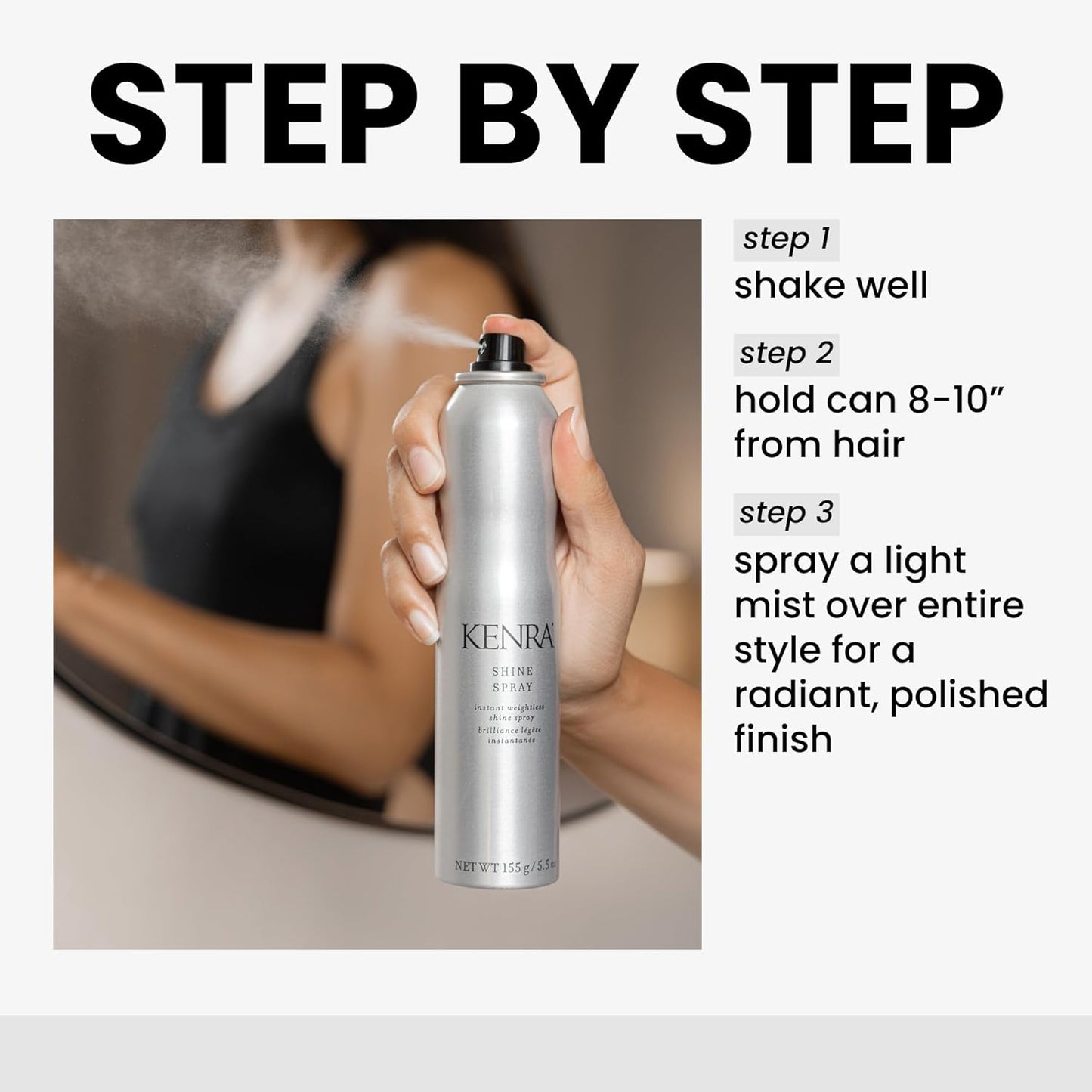 Shine Spray - Instant Weightless Shine Hairspray | Tames Frizz & Flyaways | Enhances Color Vibrancy