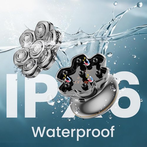MAXGROOM® PRO 7D Head Shaver - Electric Razor with 7D Flexible Blades, IPX6 Waterproof, Long Battery Life
