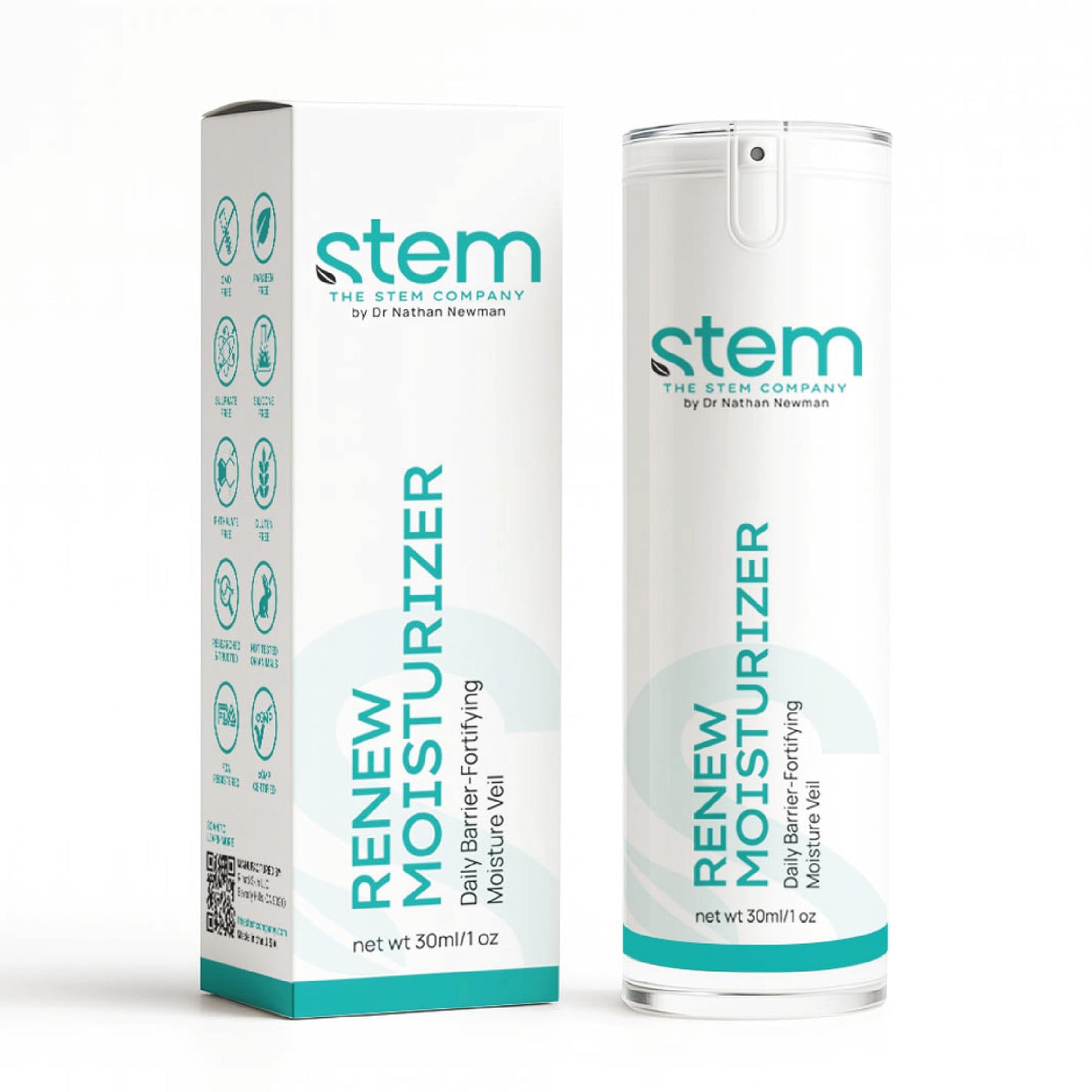 STEM Natural Intelligence ReNew Cream, Daily Face Moisturizer Cream, Luxury Facial Moisturizer for Women and Men, Premium Facial Skin Care Products with Antioxidants, Neck and Face Cream, 1 oz