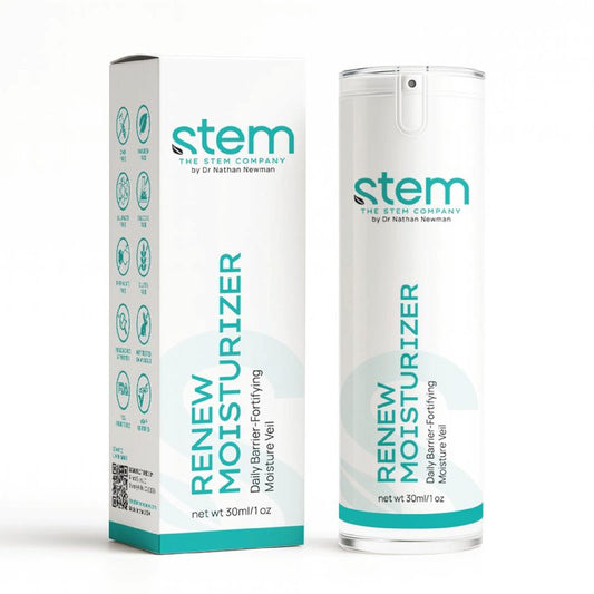 STEM Natural Intelligence ReNew Cream, Daily Face Moisturizer Cream, Luxury Facial Moisturizer for Women and Men, Premium Facial Skin Care Products with Antioxidants, Neck and Face Cream, 1 oz