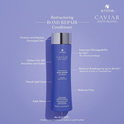 Alterna CAVIAR Anti-Aging Bond Repair Conditioner - Strengthens & Protects Brittle Hair | Sulfate Free