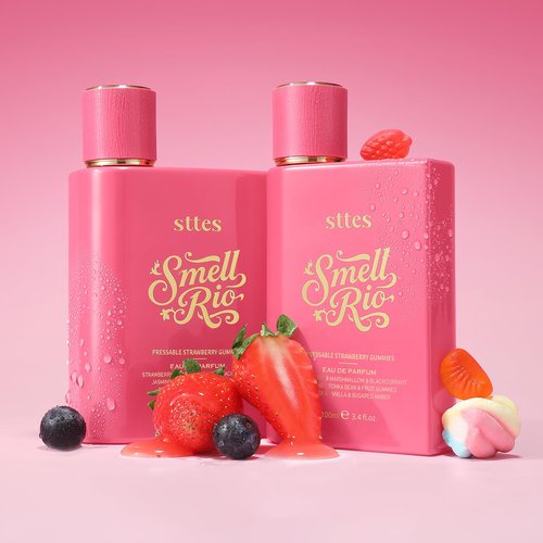 Sttes Smell Rio Perfume 606# (Pressable Strawberry Gummies) Hair Perfume for Women – Long-Lasting Strawberry, Candy, Vanilla & Marshmallow Gourmand Fragrance Eau de Parfum 100ml (3.4 fl oz)