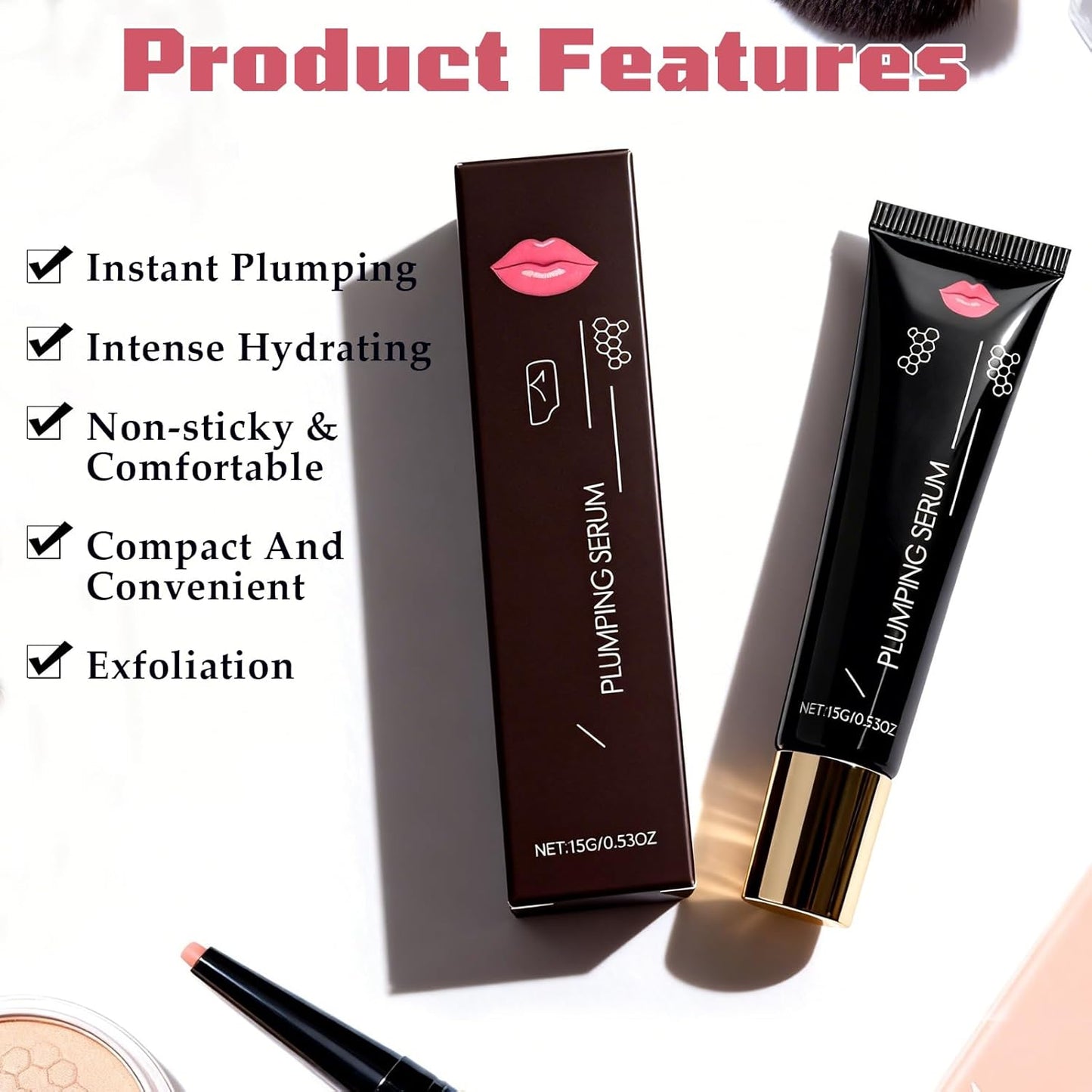Skiennix Lip Plumper Oil - Long-Lasting Moisturization Serum for Dry Lips | 2PCS Set