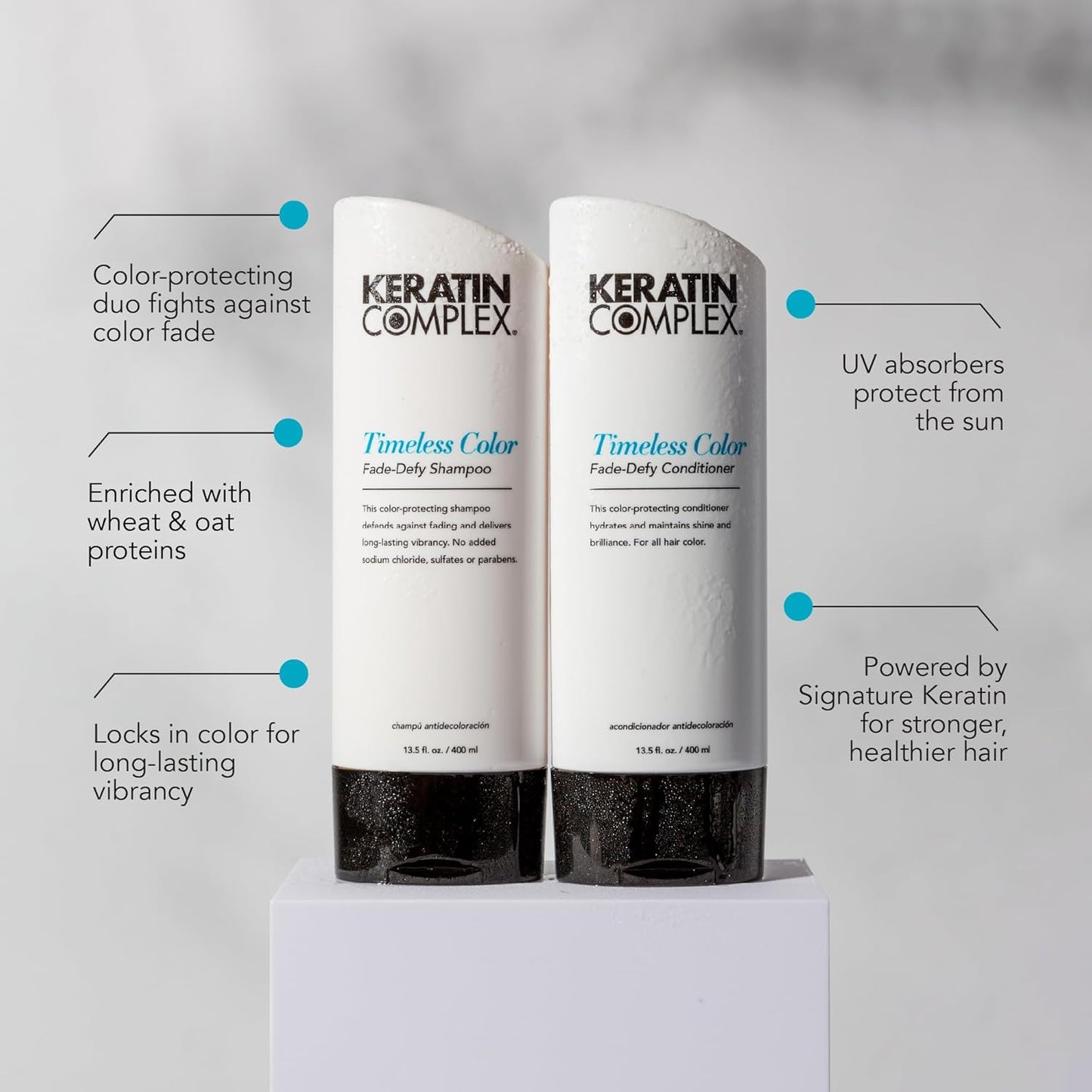 Keratin Complex Timeless Color Shampoo - Fade-Defy Formula for Vibrant, Long-Lasting Color