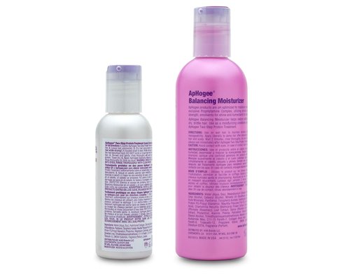 Aphogee Hair Care Double Bundle – Two-Step Protein Treatment (4 fl oz) & Balancing Moisturizer (8 fl oz)