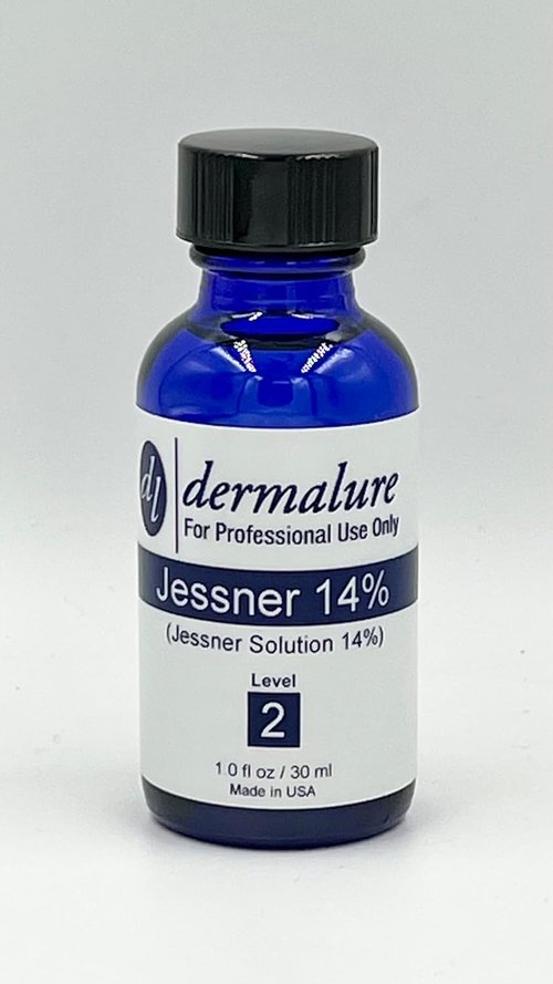 Dermalure Jessner Solution Acid Peel 14% - Exfoliating & Brightening Face Peel | 1oz (30ml) - Improves Skin Texture & Tone