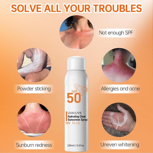 Reef Safe Sunscreen Spray SPF 50+ | Broad Spectrum UVA/UVB Protection | 5.07oz Travel Size