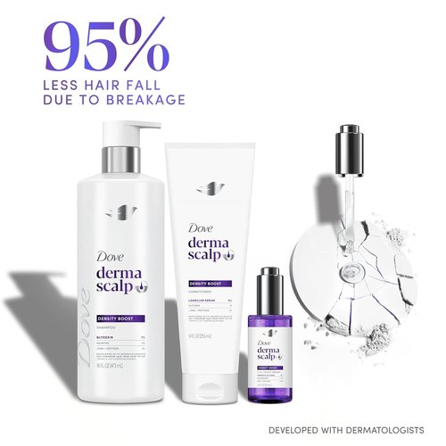Dove Derma Scalp Density Boost Shampoo - Glycerin & Zinc Formula for Hair Loss | 16 oz