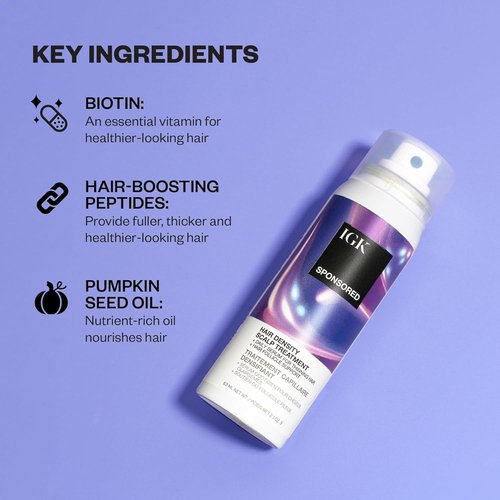 IGK Scalp Treatment for Hair Growth - Thickening Serum for Thinning Hair | Clinically Tested Mist | 2.1 Oz