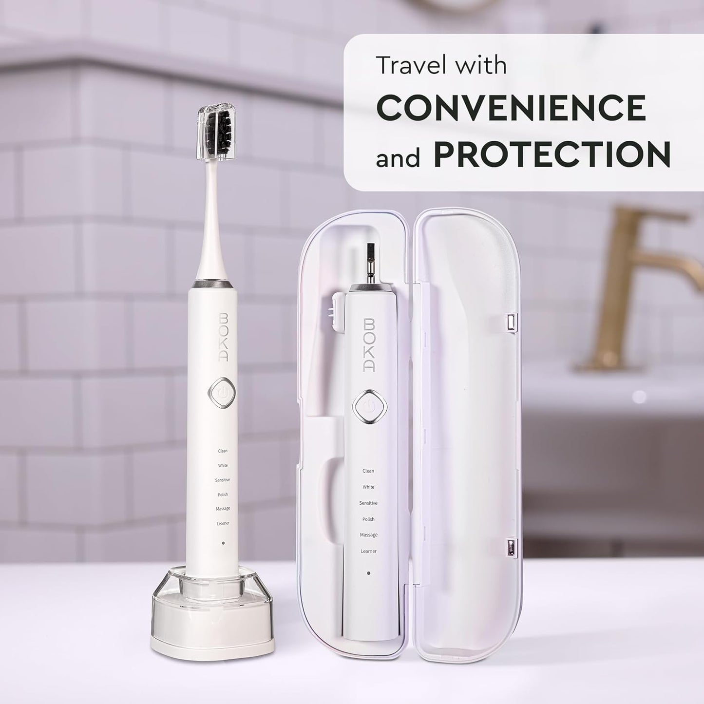 Boka 3.0 Electric Toothbrush - Rechargeable Sonic Toothbrush with Charcoal Bristles - 2 Heads Included