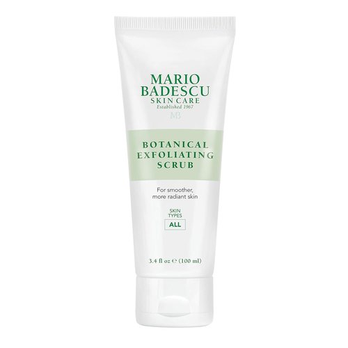 Mario Badescu Botanical Exfoliating Scrub - Gentle Face Wash with Ivory Palm Seeds & Green Tea Extract | 3.4 Fl Oz