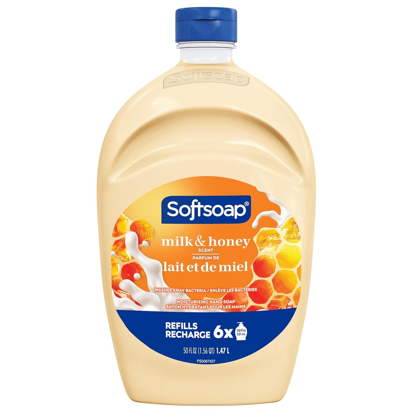 Softsoap Moisturizing Liquid Hand Soap - Milk & Honey Scent | 50 Fl Oz Refill for Kitchen & Bathroom