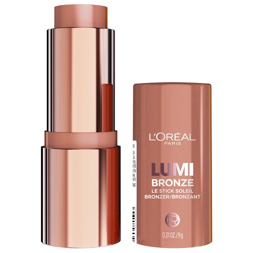 L'Oreal Paris Lumi Bronze Le Stick Soleil Bronzer Stick, Cream-To-Powder Bronzer For A Sunkissed Face Makeup Glow, 100 Sunkissed Rosé