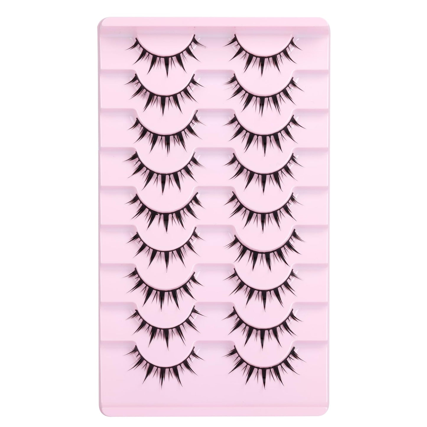 Manga Lashes Anime Lashes Spiky False Eyelashes Wispy Lashes Pack 9 Pairs Fake Lashes Spiky Eye Lashes Cosplay Natural Lashes by Lanflower