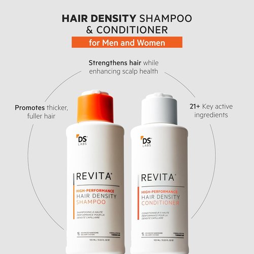 DS Labs Revita Shampoo & Conditioner Kit - Two-Step Scalp Care for Fuller, Volumized Hair | 925 mL, Sulfate-Free