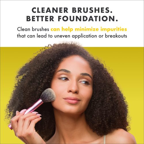 Cinema Secrets Makeup Brush Cleaner - Professional Quick-Drying, Rinse-Free Solution - Removes Waterproof Makeup - Lemon Scent