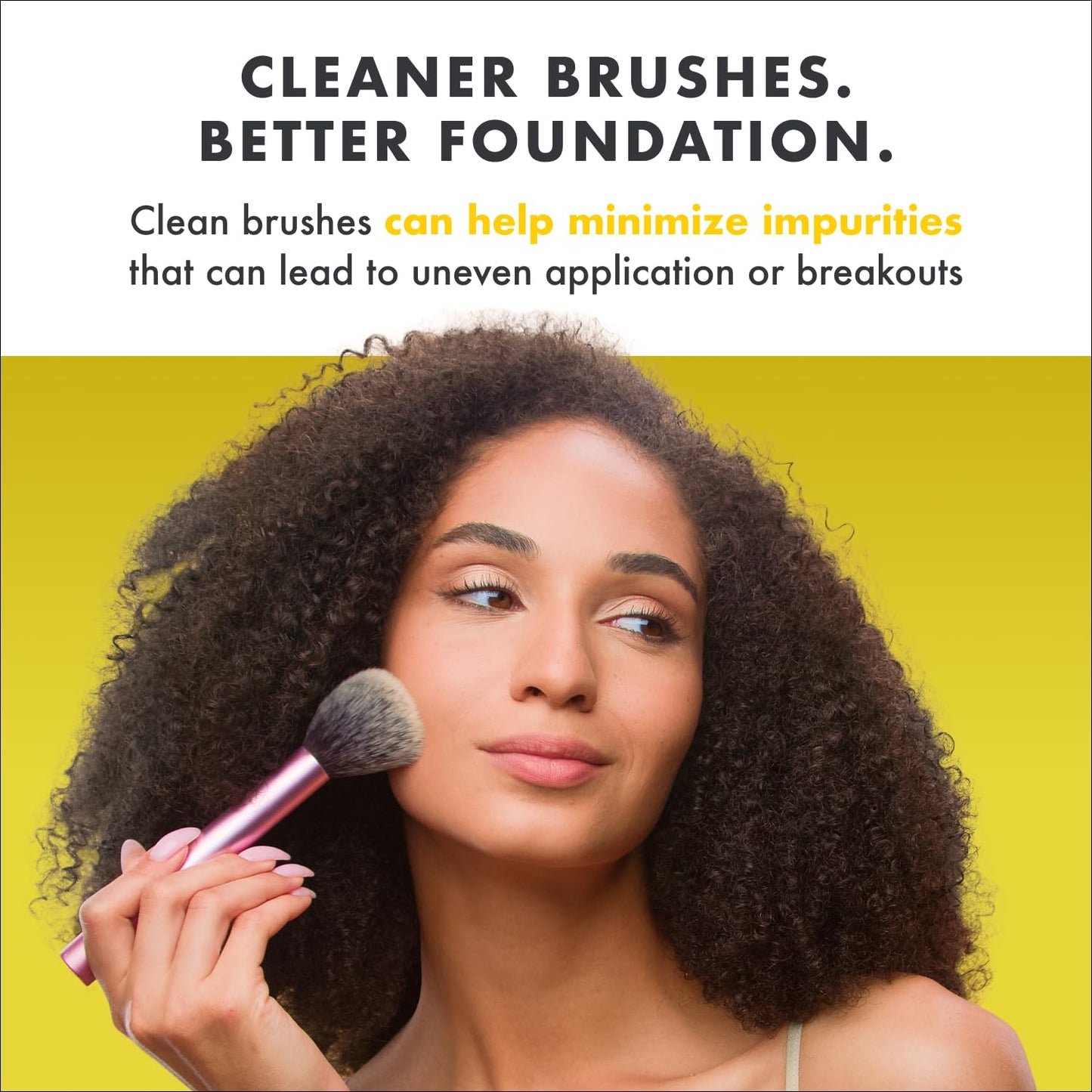 Cinema Secrets Makeup Brush Cleaner - Professional Quick-Drying Solution | Rinse-Free, Removes Waterproof Makeup - Lemon Scent