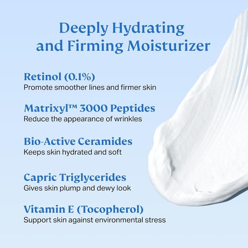 HYDRONOVA Anti-Aging Moisturizer - Skin-Firming Face and Neck Cream with Retinol | PM Hydration for Women