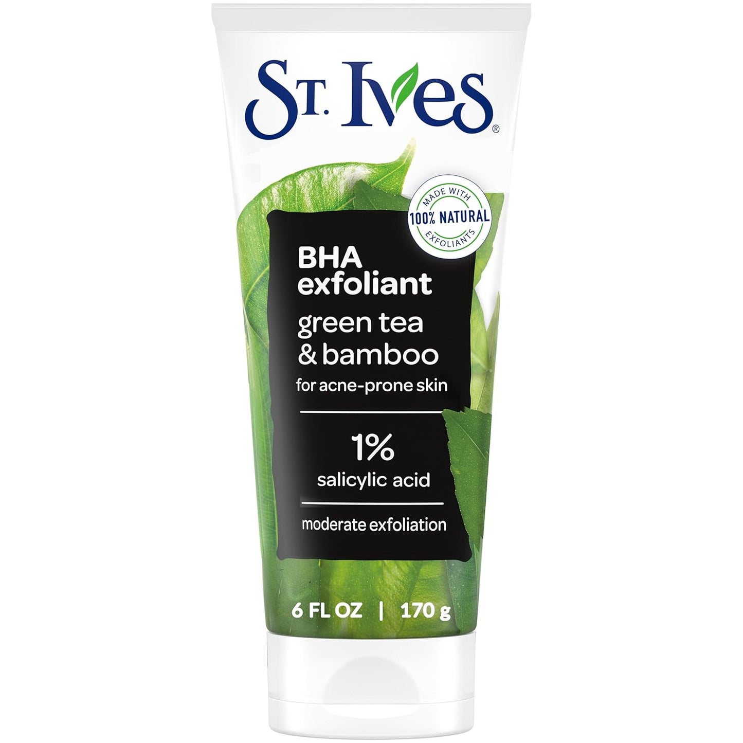 St. Ives Blackhead Clearing Face Scrub - Unclogs Pores & Clears Blackheads | Green Tea & Bamboo, 6 oz