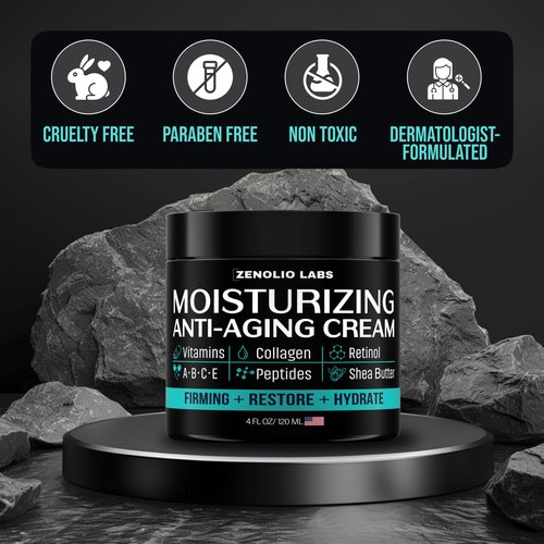 Regine Switzerland Men's Face Moisturizer Cream - Anti-Aging Retinol & Collagen Formula - 4 oz