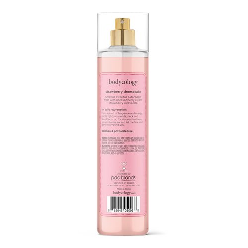 Bodycology Long-Lasting Fragrance Body Mist, Strawberry Cheesecake, 8 fl oz (Pack of 2)