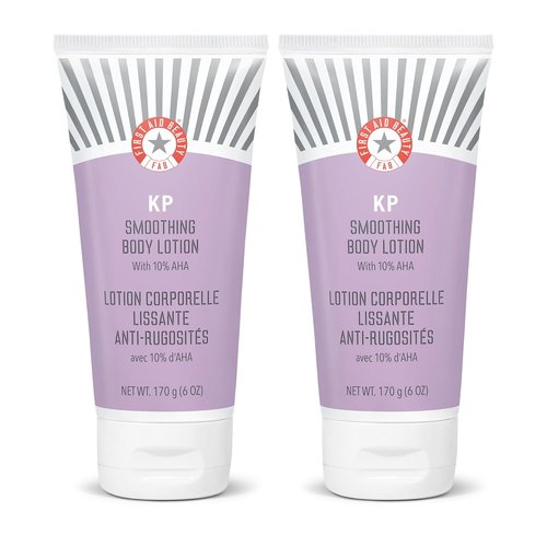 First Aid Beauty - KP Smoothing Body Lotion | 10% AHA for Exfoliation & Deep Hydration, 6 oz, 2ct