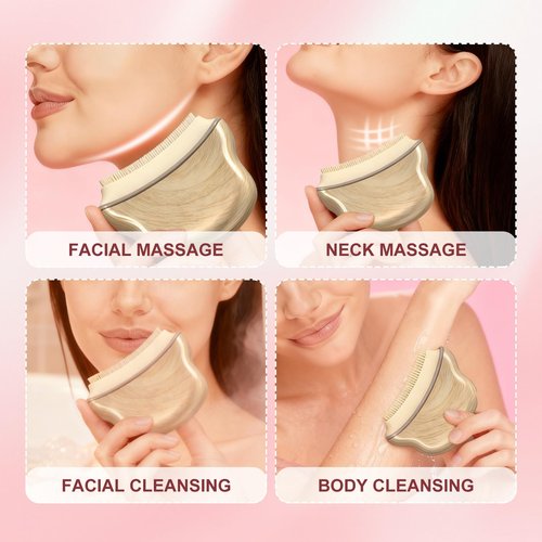 Lymphatic Contour Face Brush,Lymphatic Drainage Brush,Lymphatic Drainage Massager for Face –Ergonomically Designed to Fit The Skin Precisely- Improves Skin Glow & Absorption