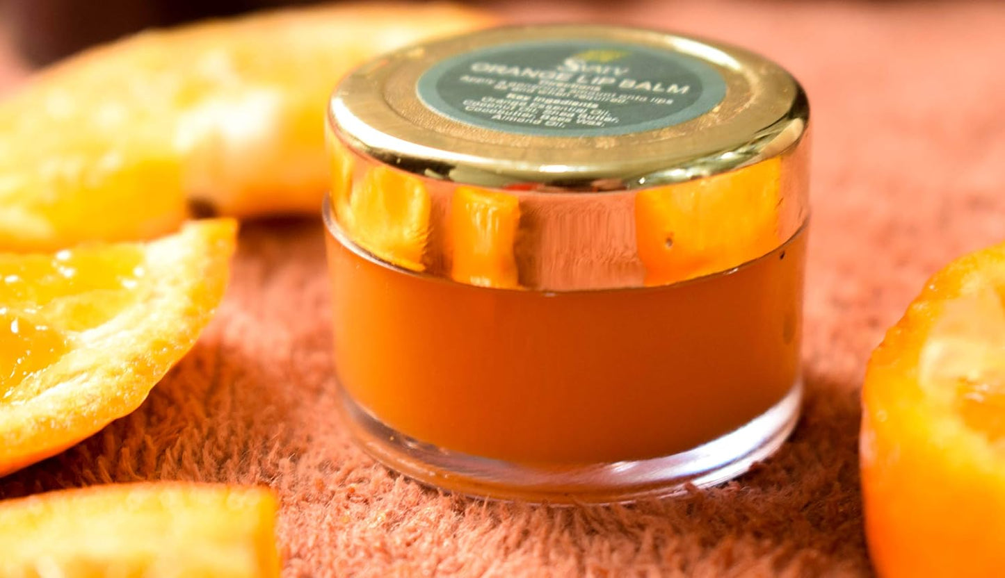 SVATV Orange Flavored Lip Balm. With Natural Ingredients - Shea Butter Beeswax & Coconut Oil To Nourished Repair Dry Or Chapped Lips, Best Moisturizing Lip Balm For Men & Women 15ml / 0.5 Oz