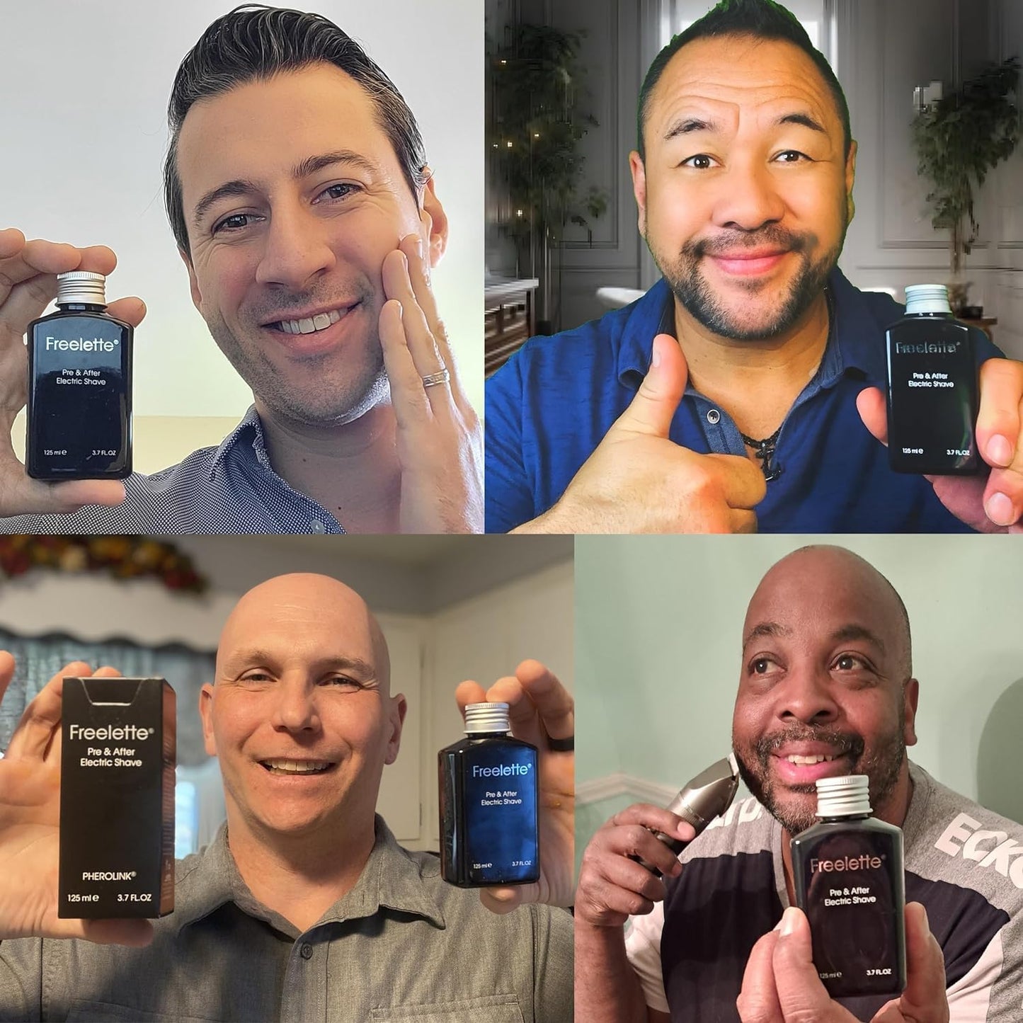 Pre Electric Shave After Shave Lotion Cream - Close Shave Balm - Smooth and Irritation-free Shaving - Cooling Pre and Post Shave balm. Freelette (MINT/BERGAMOT) 3.76 FL.OZ