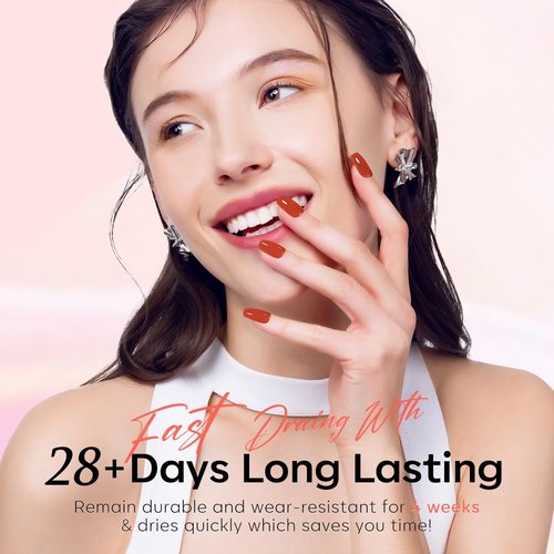 modelones Jelly Gel Nail Polish, 6 Colors Nude Gel Polish Milky White Pink Red Neutral Nail Art Design Translucent Kits Soak Off LED Nail Lamp Manicure Salon DIY Girls Women Gift