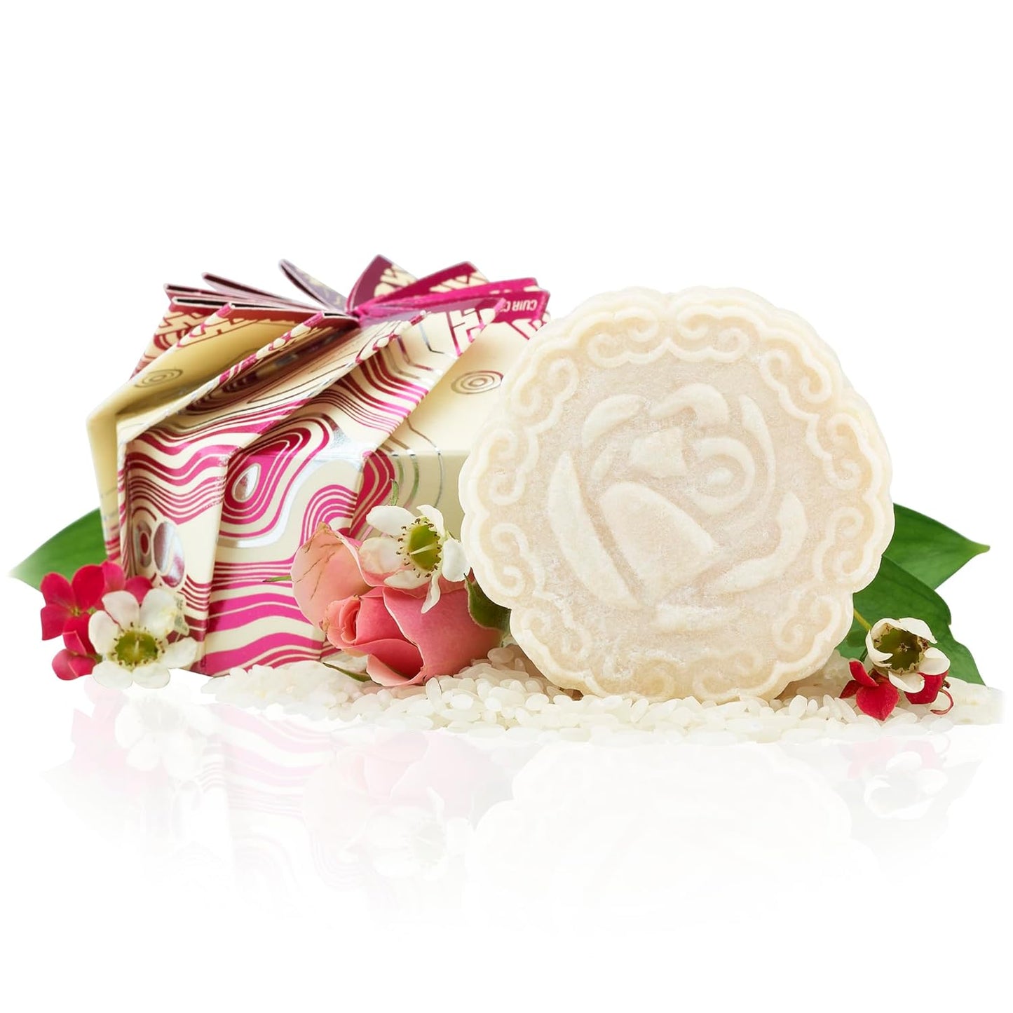 Viori Chamomile Rose Shampoo Bar - Handcrafted All-Natural, Sulfate-Free Formula with Rice Water